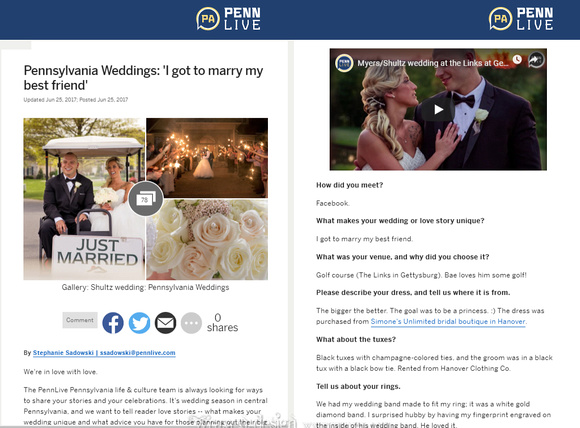 PennLive.com Weddings Feature
